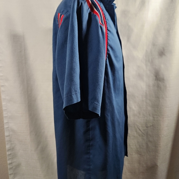 Pabst Blue Button-Up Shirt with Red Accents - Picture 6 of 9